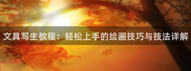 九游会腾讯视频：文具写生教程：轻松上手的